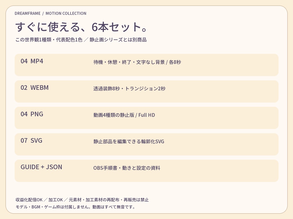【動く配信素材6本】シトラス海辺|VTuber・OBS待機画面&透過トランジション