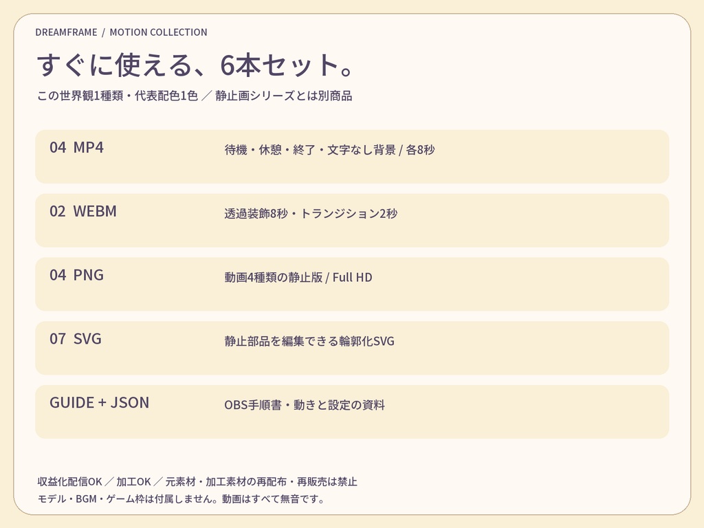 【動く配信素材6本】はちみつ庭園|VTuber・OBS待機画面&透過トランジション