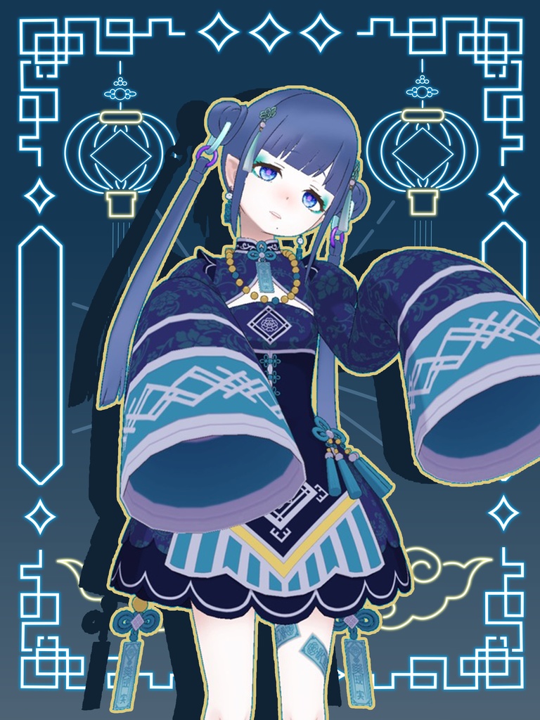 ネオンチャイナ　Vtuber素材