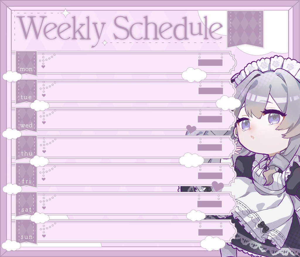 ✦週間配信スケジュール表✦/4色