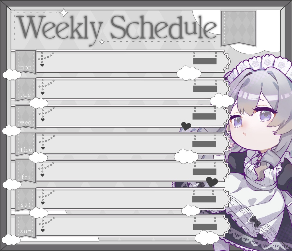 ✦週間配信スケジュール表✦/4色