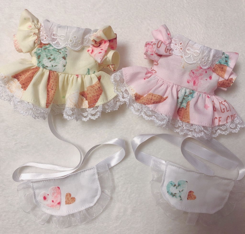 ジェラートワンピース+エプロンセット