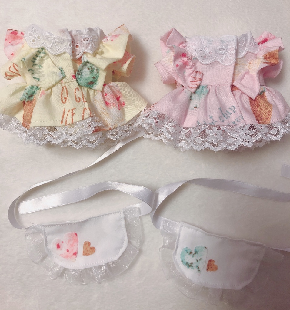 ジェラートワンピース+エプロンセット