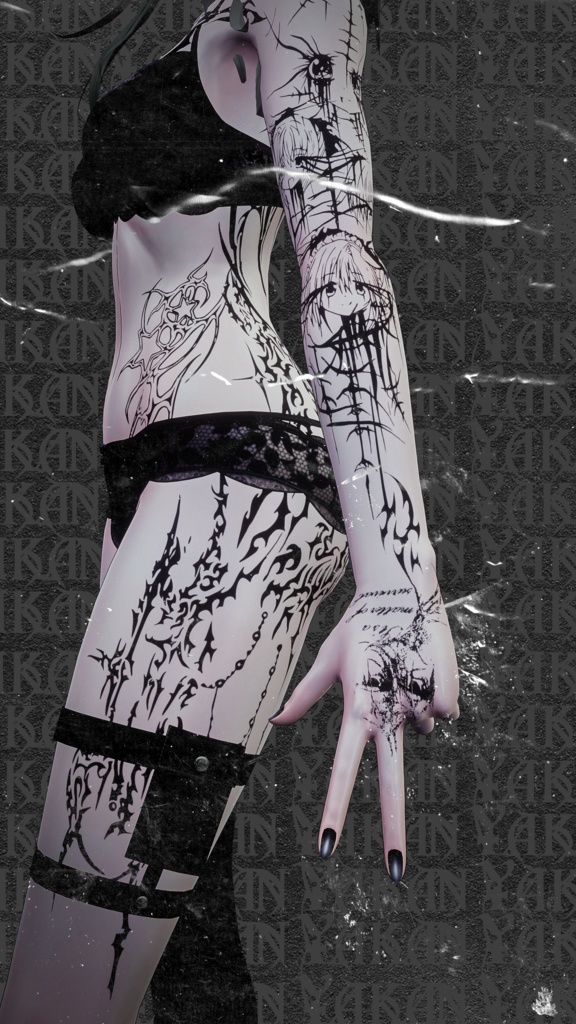 Lasyusha Cyber Tribal Tattoos ラシューシャ サイバー トライバル タトゥー