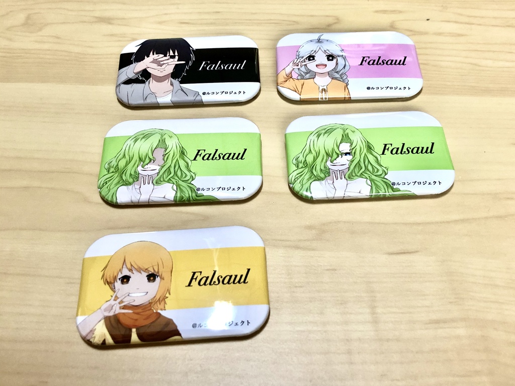 偽人缶バッジ(初期メンバー)