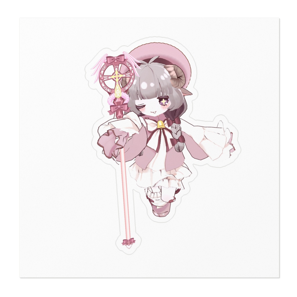 魔法少女3Dモデルあずちゃ。すてっかー