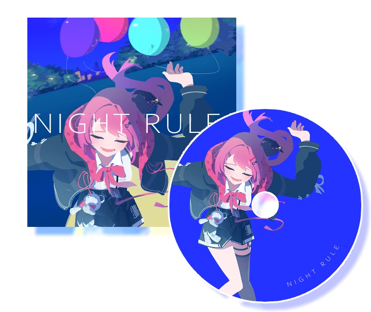 めるちのミニチュアCDキーホルダー（ナイトルール）