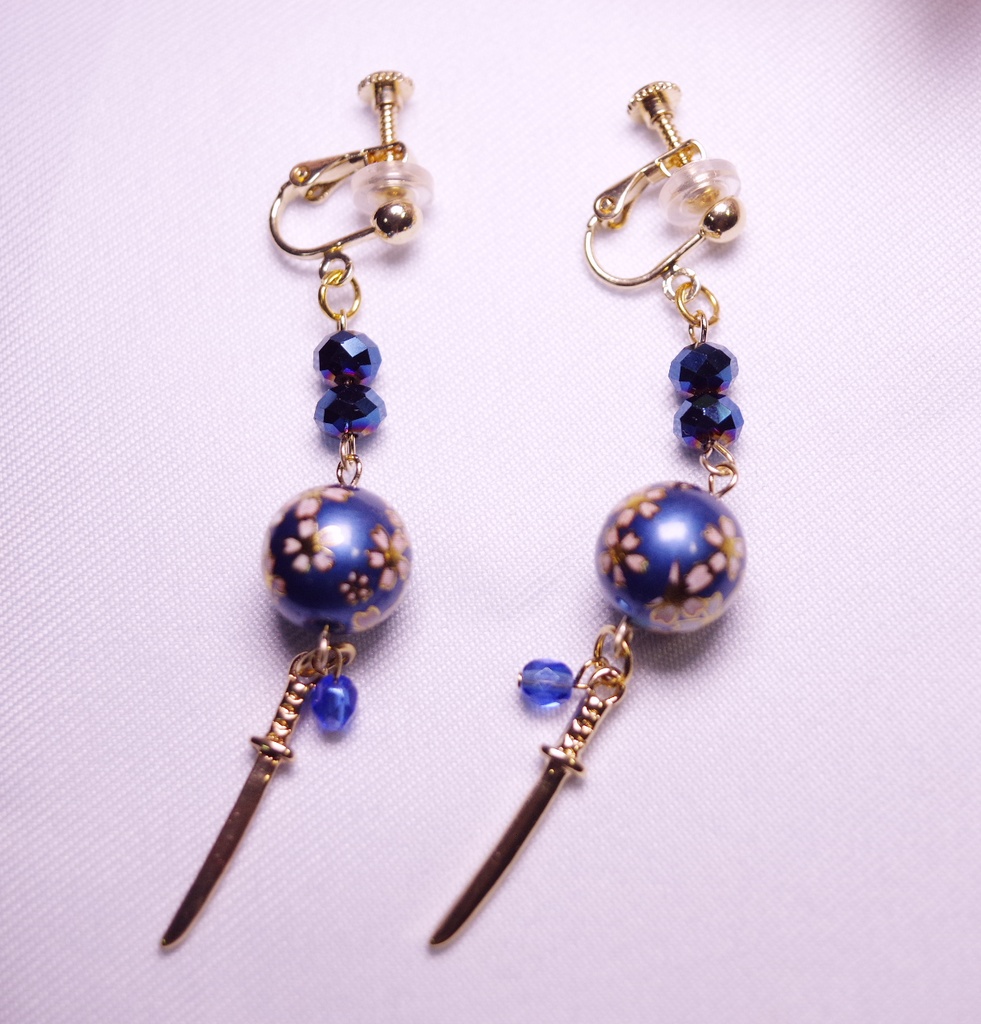 桜と刃 イヤリング・ピアス