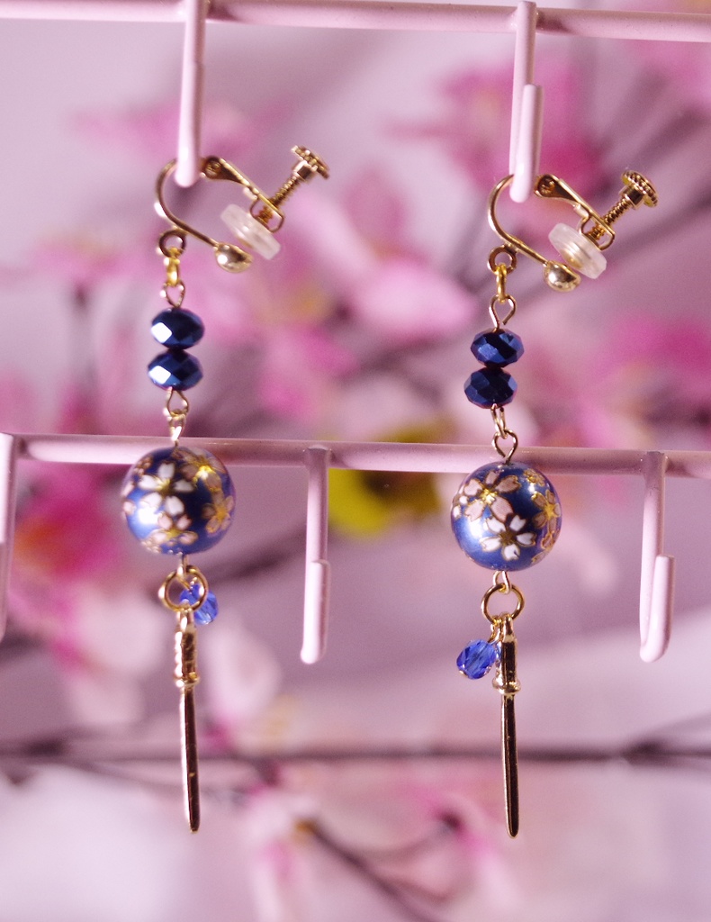 桜と刃 イヤリング・ピアス