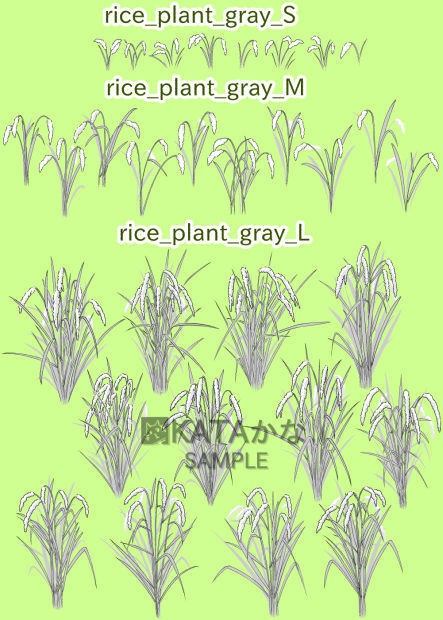 手描き稲ブラシ(クリスタ/PSD/PNG)