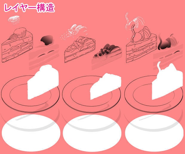 ショートケーキ素材集(クリスタ・PSD・PNG)