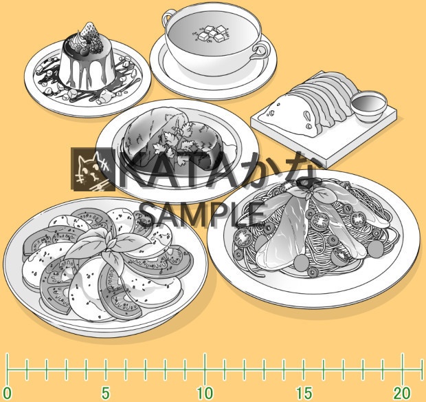 洋食素材集(クリスタ/PSD/PNG)