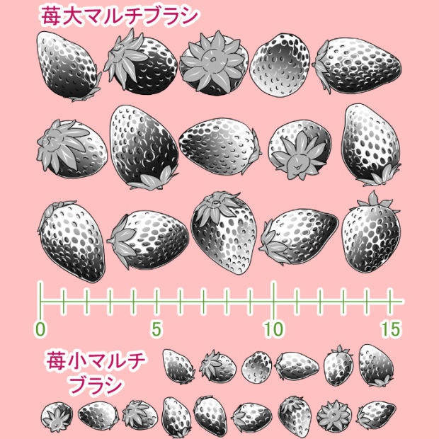 苺素材集(クリスタ/PSD/PNG)