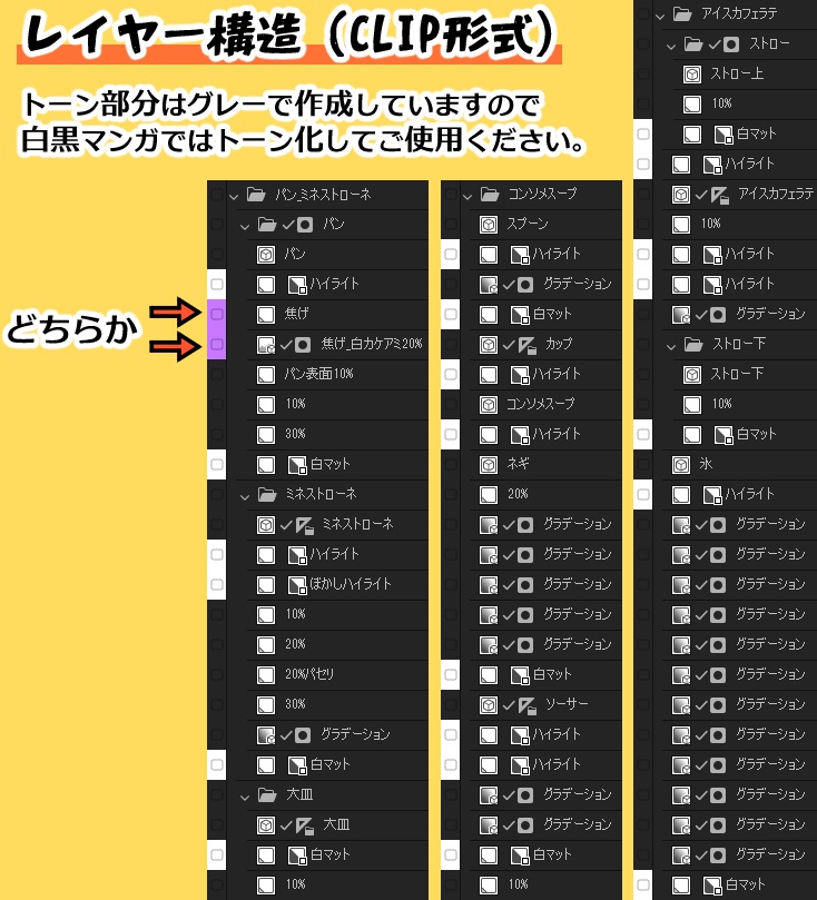 カフェ飯素材集(クリスタ/PSD/PNG)