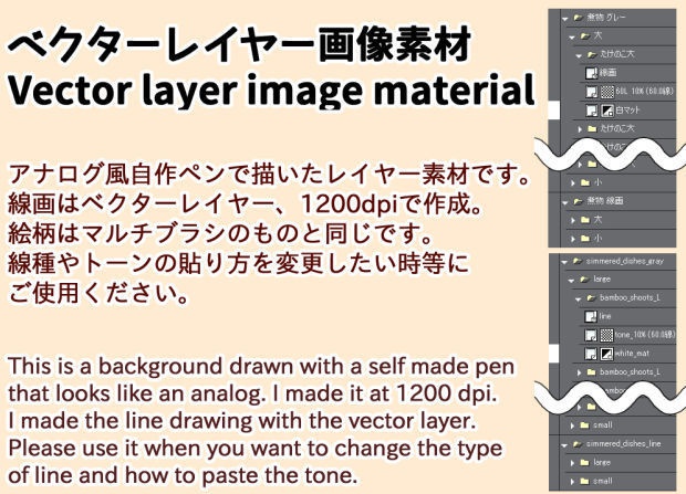 煮物素材集(ブラシ+画像素材)【クリスタ/PSD/PNG】