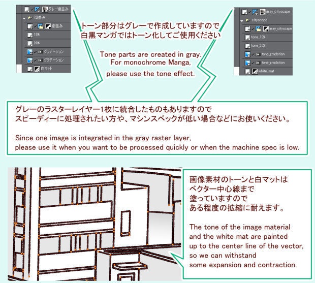 街並み1(クリスタ/PSD/PNG)