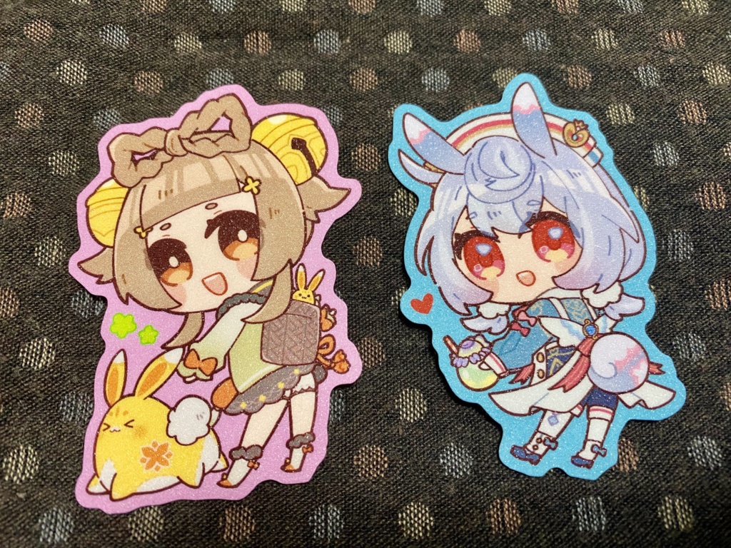 【ヨォーヨ/シグウィン】キラキラステッカー&缶バッジセット