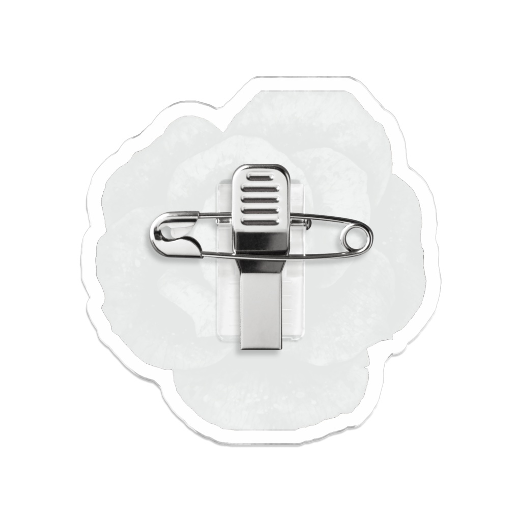 アンティークローズ アクリルバッジ ブラック