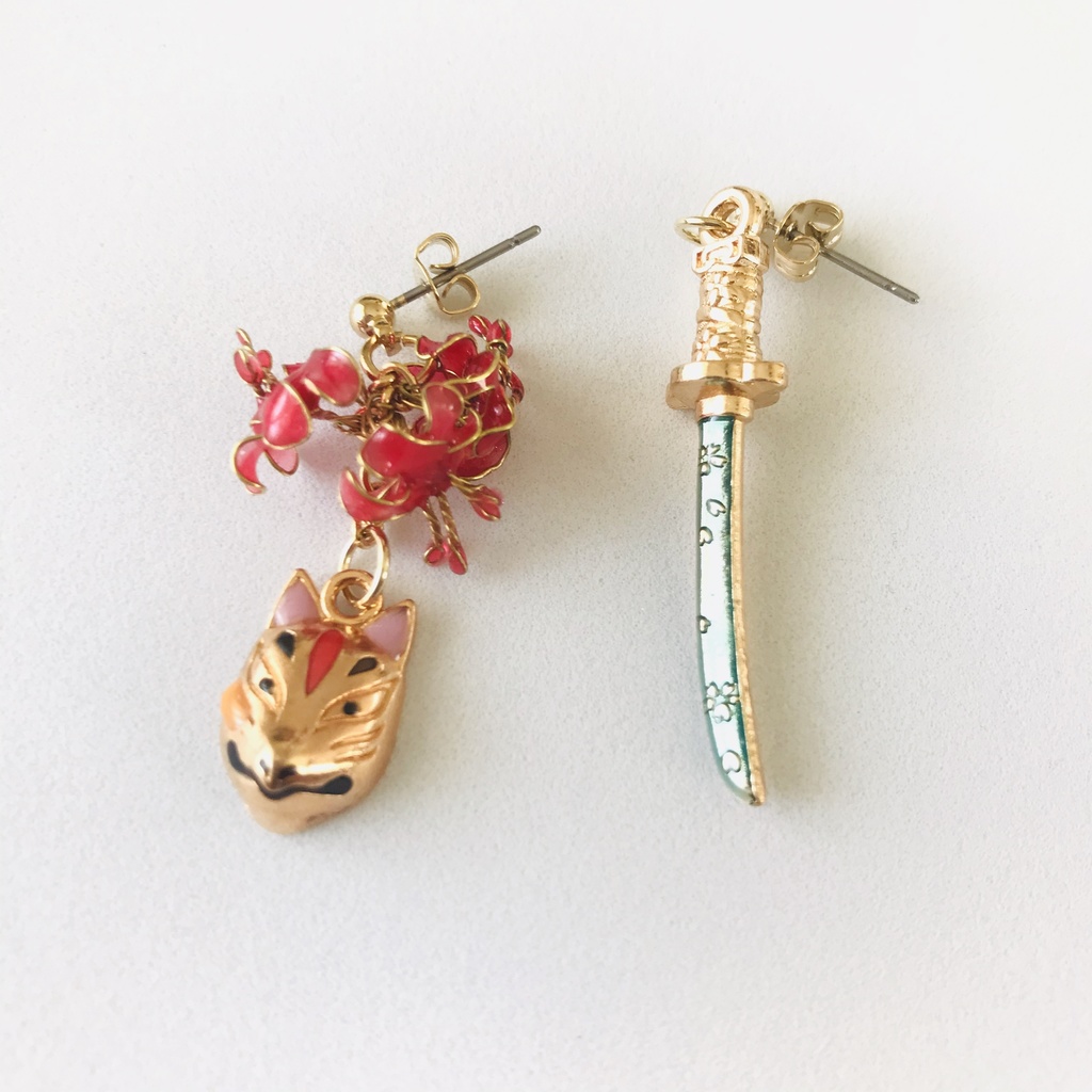 【仙コミ】　鬼滅の刃　錆兎　モチーフ　ピアス　イヤリング