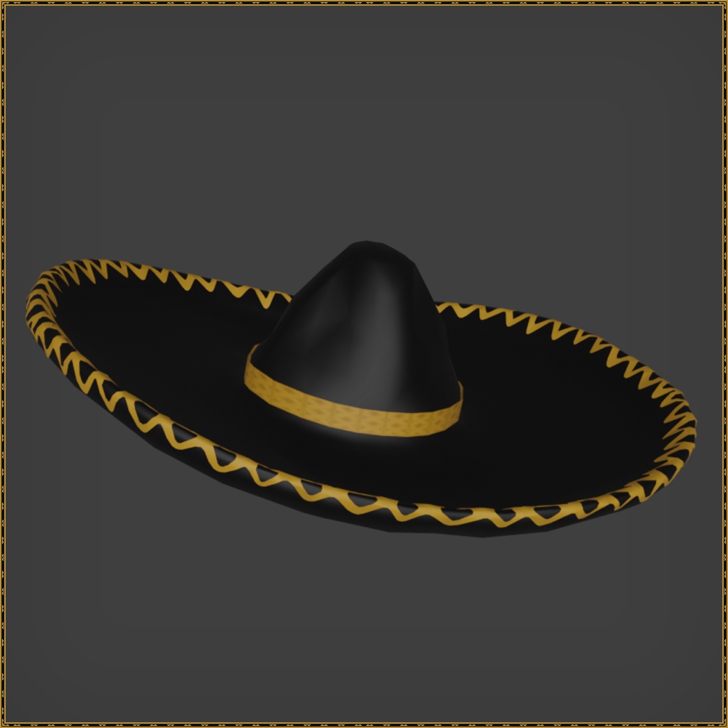 チャロ帽（マリアッチ／メキシコ風）| Charro Hat (Mariachi / Mexican) | Sombrero de Charro (Mariachi / Mexicano)