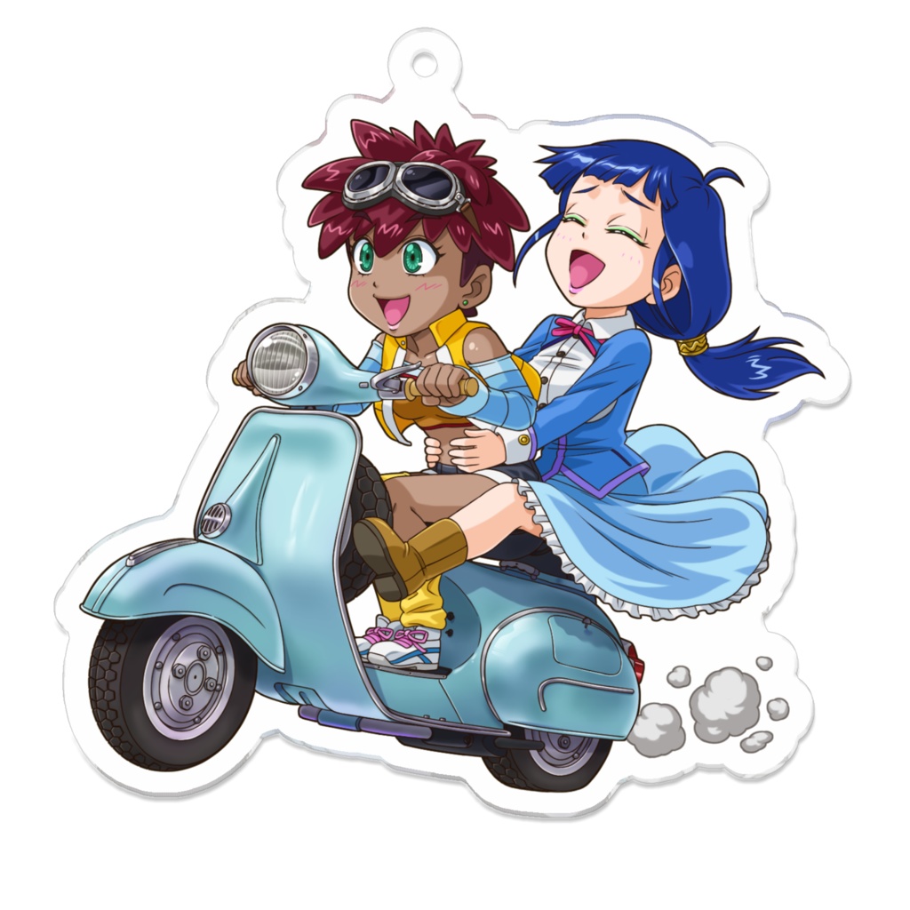 アクリルキーホルダー ベスパでGO!ツカサ&くらら