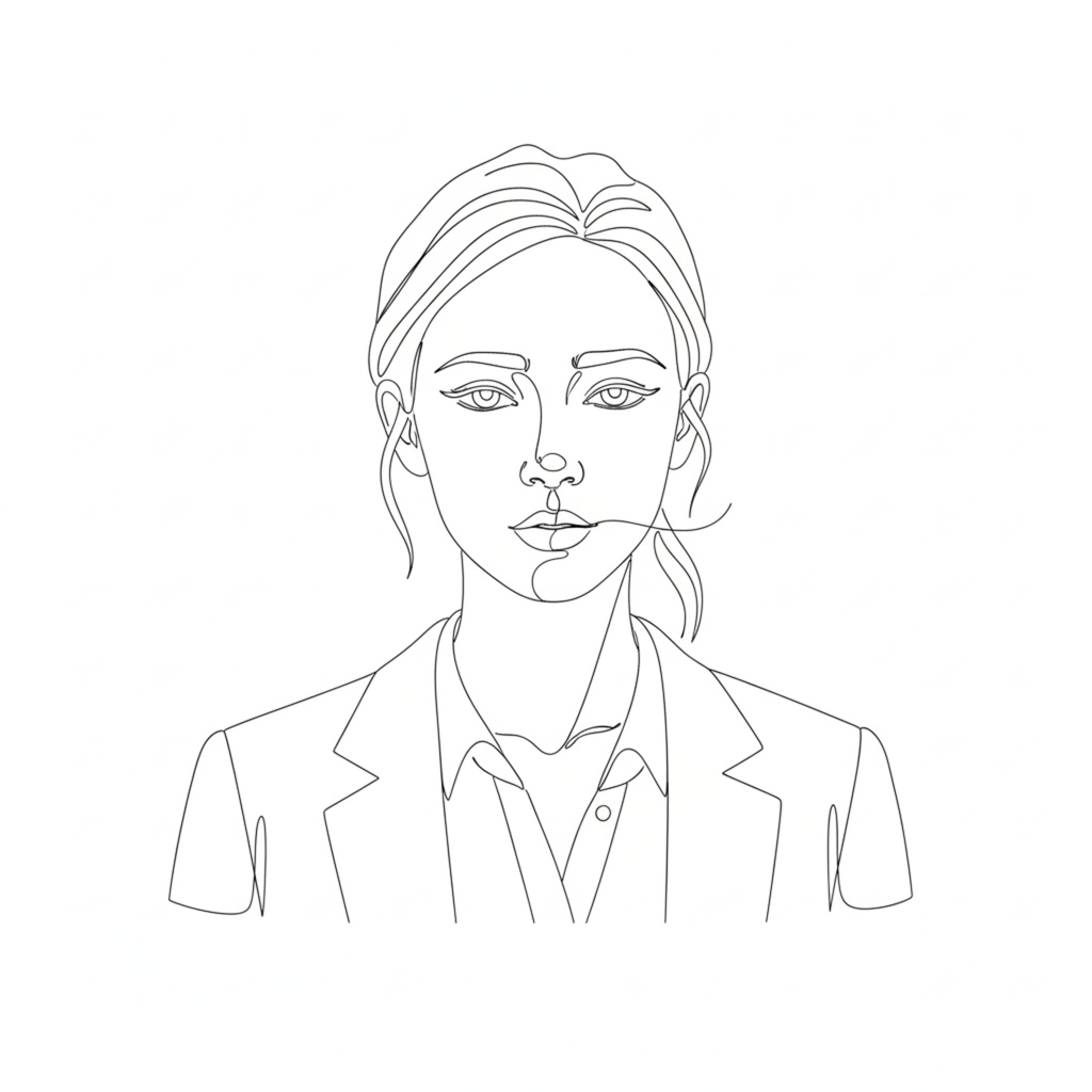 一筆書き風「working woman」クリップアート20点セット