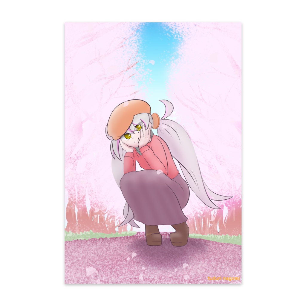 春のつなちゃんポストカード