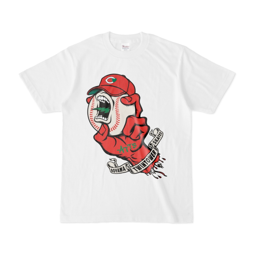 広島ベースボールハンド（T-shirt White）