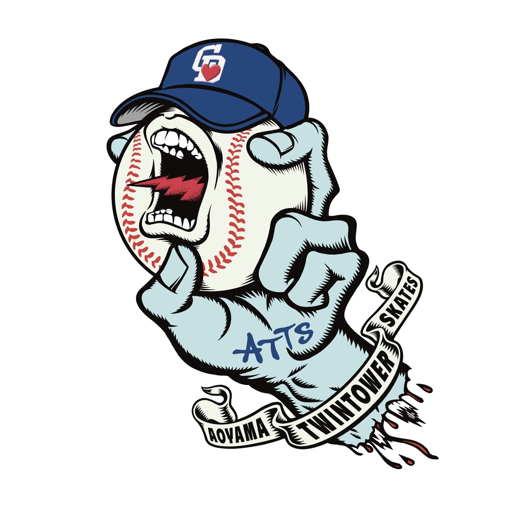 中日ベースボールハンド(T-shirt White)