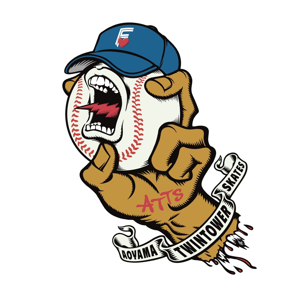 日ハム ベースボールハンド(T-shirt White)