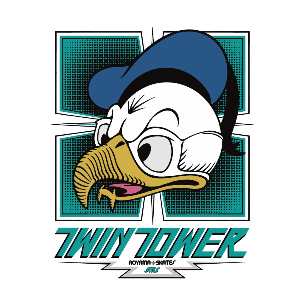 Disney風 Donald Hawk(T-shirt White)