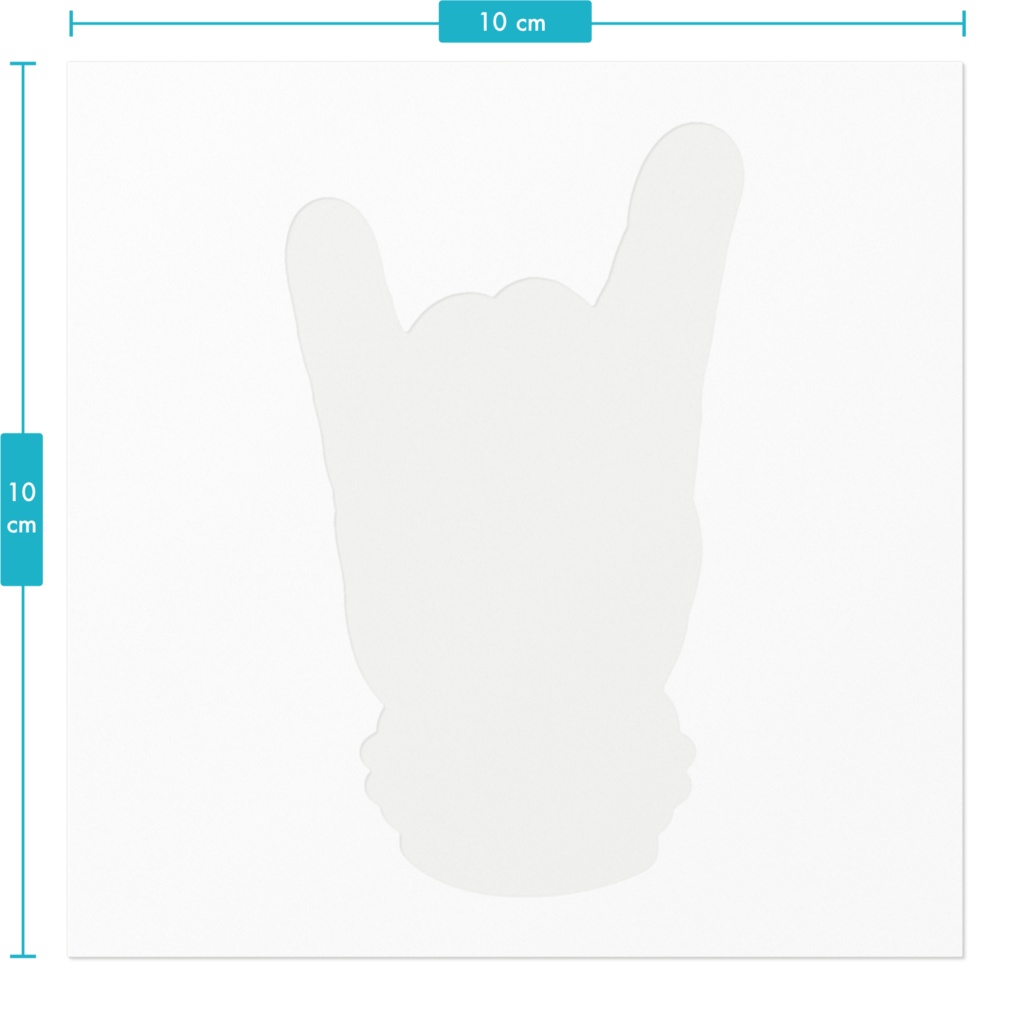 メロイックハンド 順手 青(sticker S)