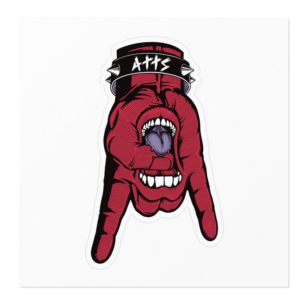 メロイックハンド 逆手 赤(sticker S)