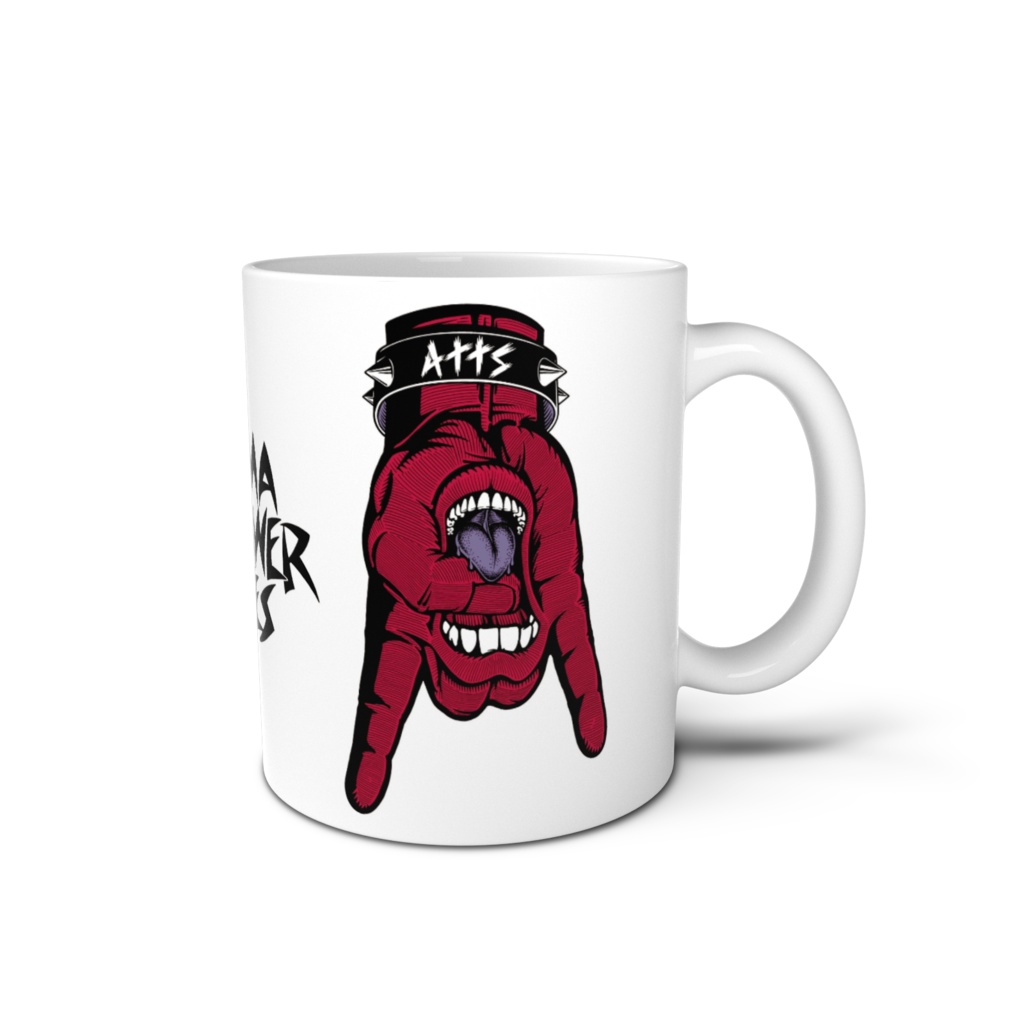 メロイックハンド 赤青(マグカップ/mug)