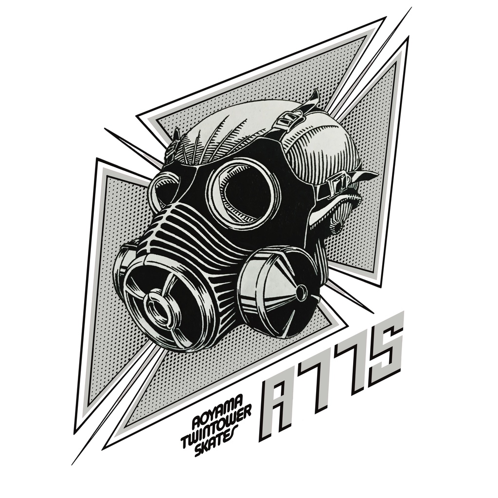 PP風 T.HAWK Gas mask(T-shirt White)