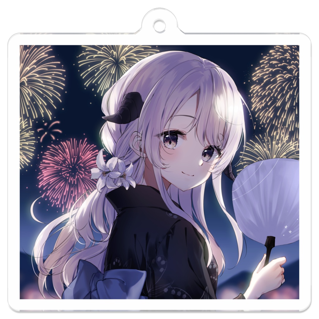 Vtuber 綿空める あの日の花火 アクリルキーホルダー