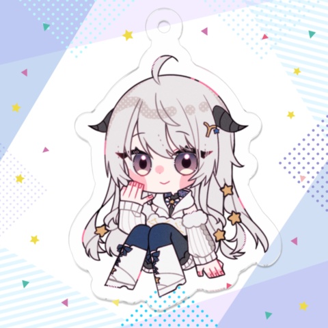 Vtuber 綿空める カートゥーン調 アクリルキーホルダー