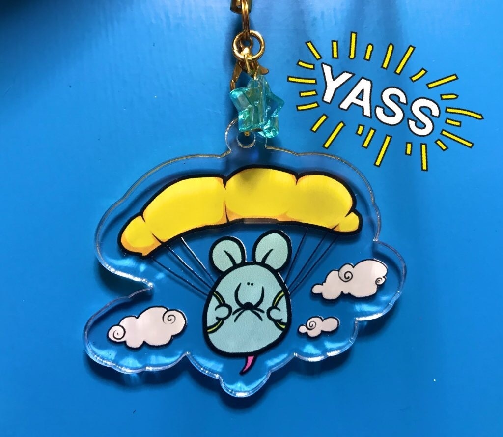 まうす。アクリルキーホルダー