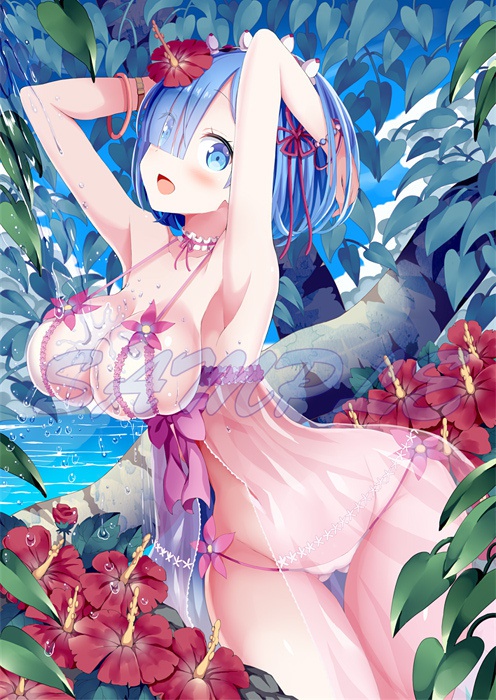 水浴びレムB2タペストリー