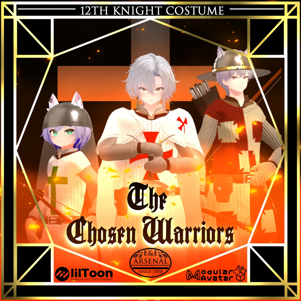 ～The Chosen Warriors～　12th Knight Armor and Weaponry SET [男性アバター+　6アバター対応]