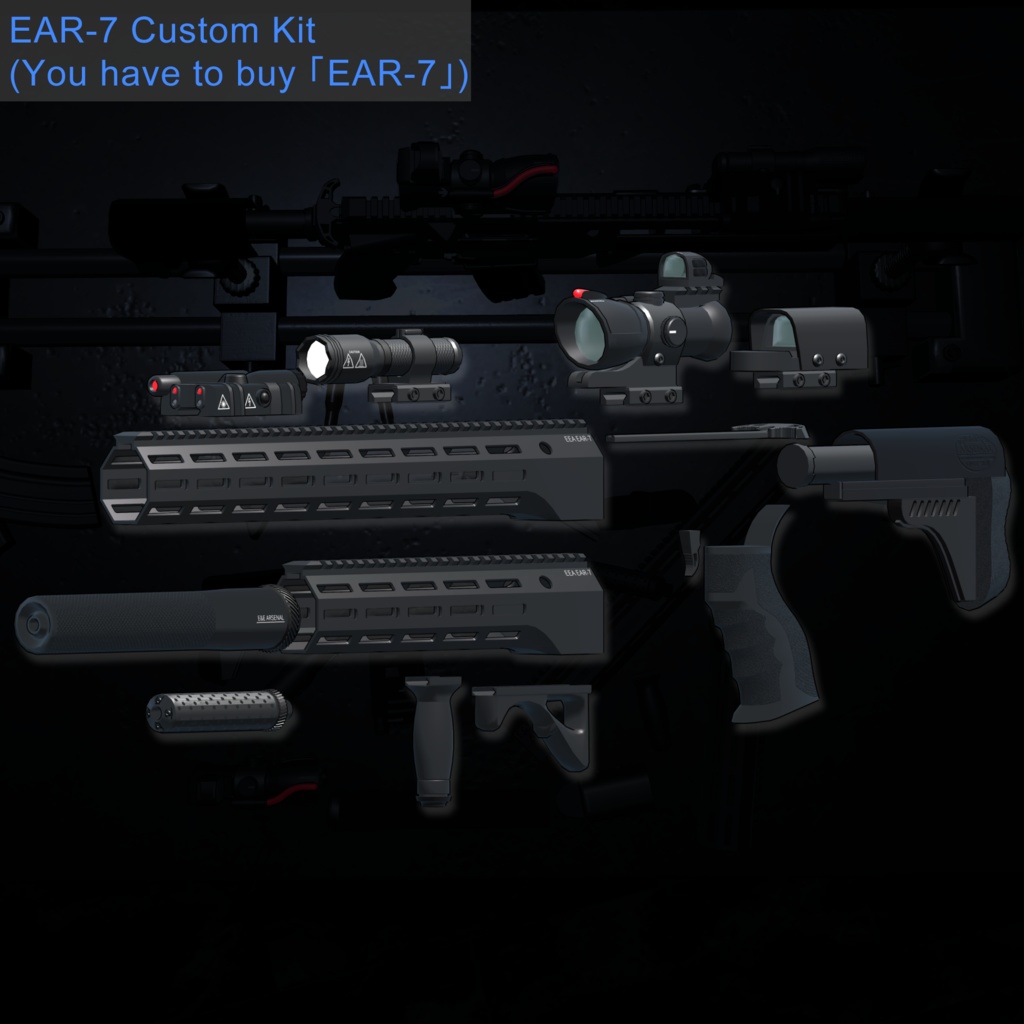 SOPMOD Custom Parts SET For「EAR-7」