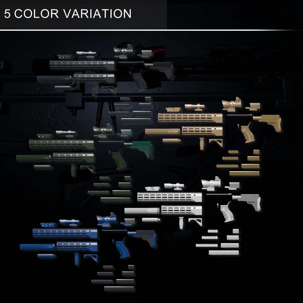 SOPMOD Custom Parts SET For「EAR-7」