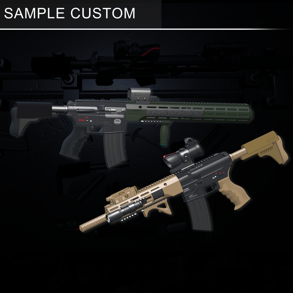 SOPMOD Custom Parts SET For「EAR-7」