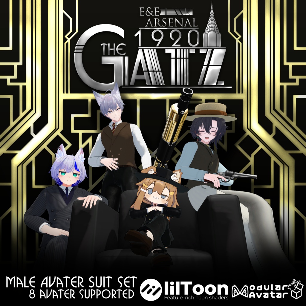 ～The Gatz-1920～　1920s double-breasted suit  [男性アバター+　8アバター対応]