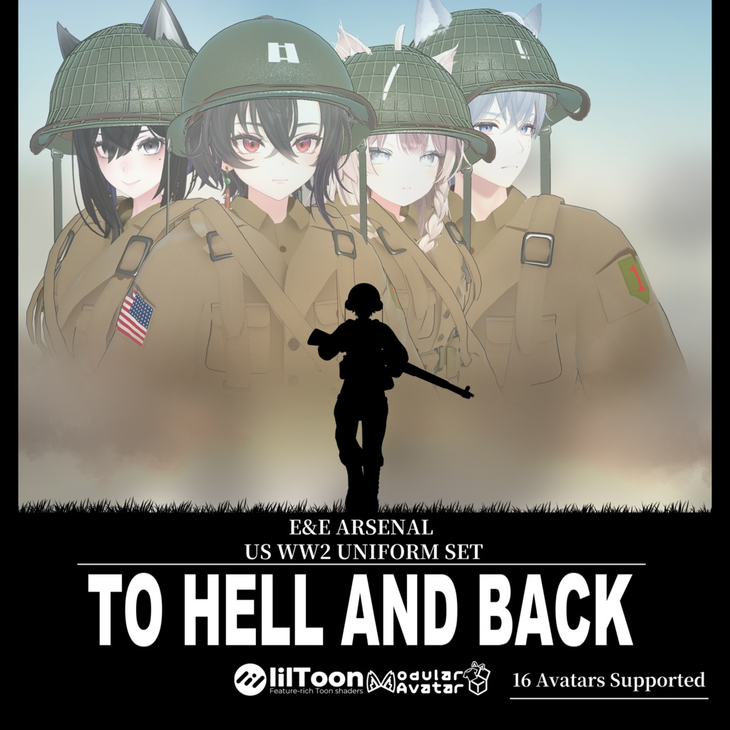 ｛発売記念セール実施中！！｝～To Hell And Back～　WW2 US Army Costume set [16アバター対応]