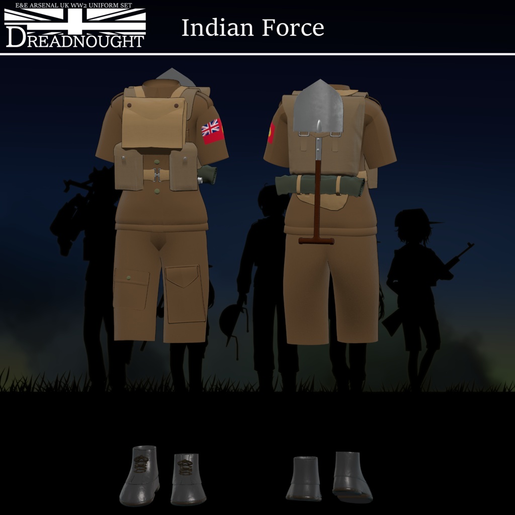 ～Dreadnought～　WW2 UK Army Costume set [19アバター対応] 缩略图 9