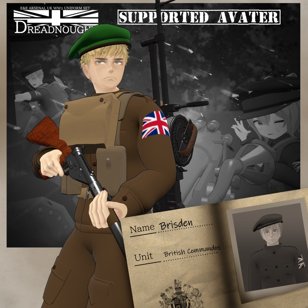 ～Dreadnought～　WW2 UK Army Costume set [19アバター対応] 缩略图 32