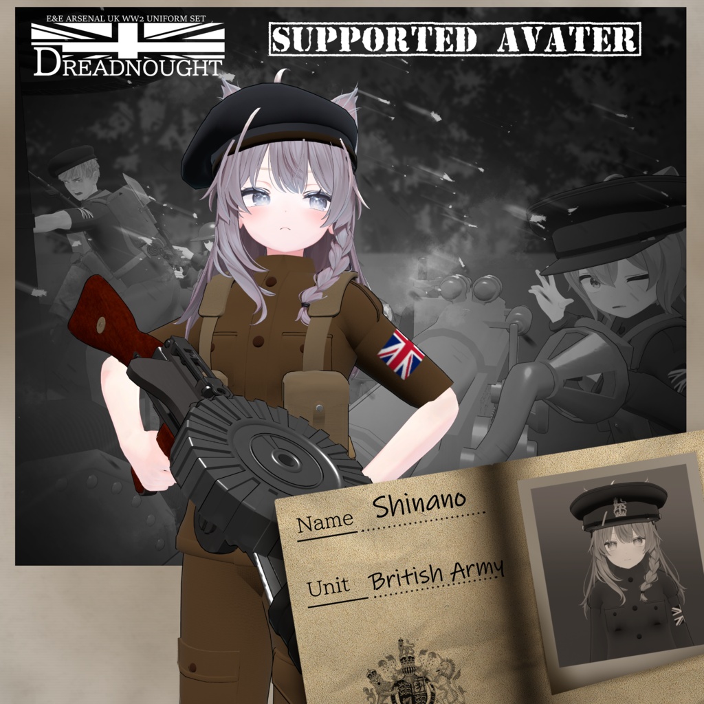 ～Dreadnought～　WW2 UK Army Costume set [19アバター対応] 缩略图 15