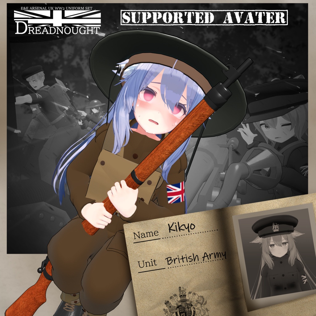 ～Dreadnought～　WW2 UK Army Costume set [19アバター対応] 缩略图 14