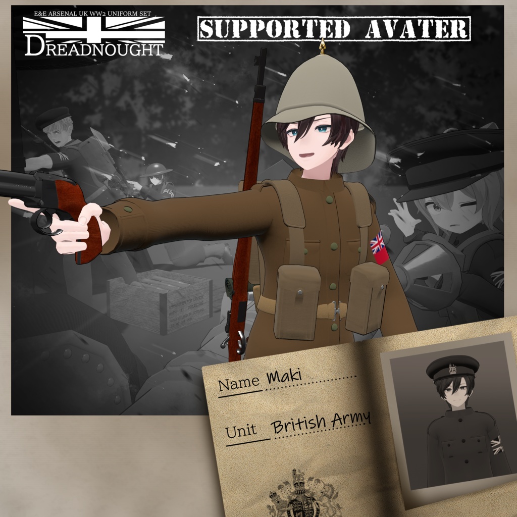 ～Dreadnought～　WW2 UK Army Costume set [19アバター対応] 缩略图 26